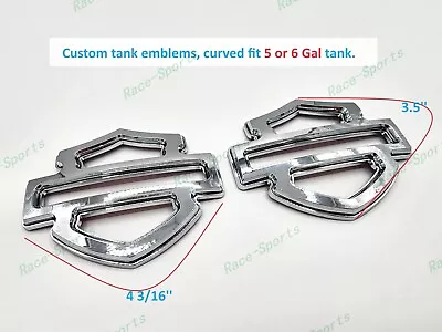 2Pcs Set Chrome Double Layer Harley CVO Custom Tank Emblems Badges • $100.83