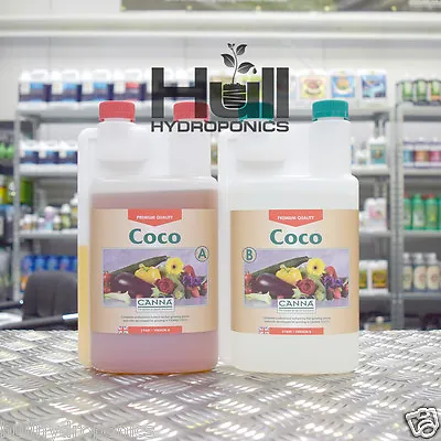 Canna Coco A+B 1 Litre Veg And Flower Plant Food Base Nutrients Hydroponics • £17.95