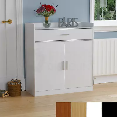 £69.95 • Buy Shoe Cabinet Rack Storage 2 Door 1 Drawer Cupboard Footwear Stand Wooden Unit