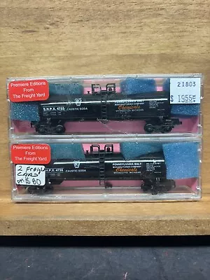 PREMIERE EDITIONS N SCALE SET OF 2 TANK CARS 2272B 2272C Pennsylvania Salt • $29.99