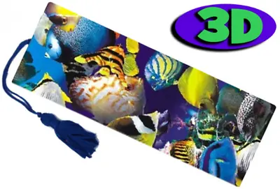 Tropical Fish Moving 3D Hologram Bookmark With Tassel Book Place Holder 15X5 CM  • £2.67