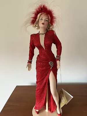 Franklin Mint Porcelain Heirloom Doll Marilyn Monroe  Gentlemen Prefer Blondes  • $60