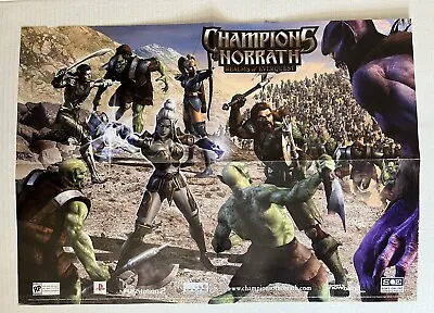 Champions Of Norath Poster Realms Of Everquest 2003 Play Station 2 • £12.34