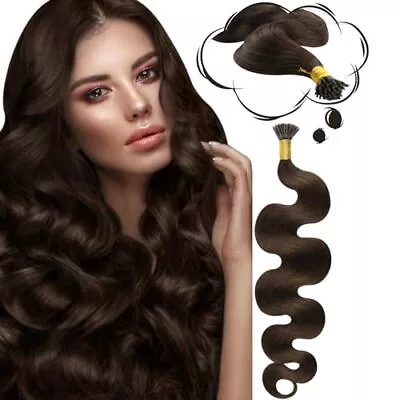  I Tip Hair Extensions Human Hair Brown Itip Hair 18 Inch(Pack Of 1) Itip #4 BW • $44.39