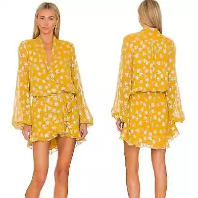 Rococo Sand Yellow Vega Mini Dress Medium NWOT • $199