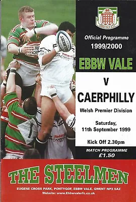 Ebbw Vale v Caerphilly 11 Sep 1999 Ebbw Vale RUGBY PROGRAMME • £4.99