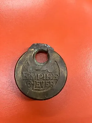 Vintage Empire 6-Lever Brass Pancake Pad Lock No Key Rare Find • $62.95