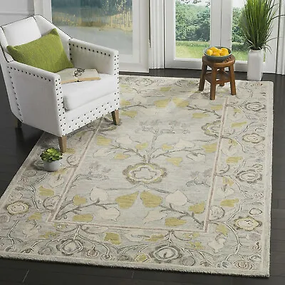 $279 • Buy Arts & Crafts William Morris Style Hand Tufted Wool Gray Area Rug *FREE SHIPPING