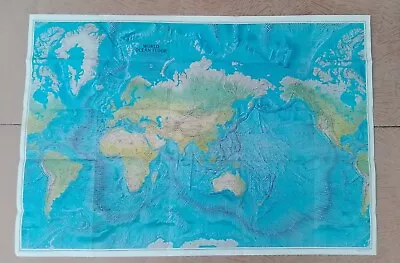 Vintage National Geographic Map / World Map. • $10