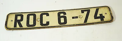 GDR Number Plate License Plate Roc 6-74 Classic Car Vintage Collector • $34.74