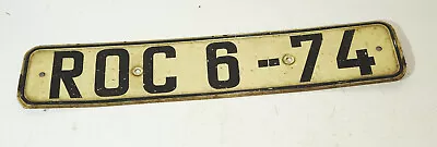 GDR Number Plate License Plate Roc 6-74 Classic Car Vintage Collector • $36.08