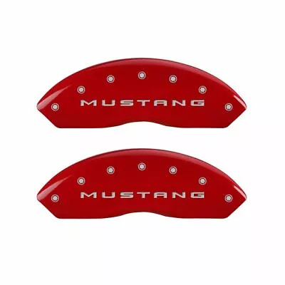 MGP Front/Rear Caliper Covers-Red Ford Mustang; 10202SMB2RD • $252.59