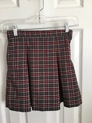Rifle/Kaynee Challenger Plaid Box Pleat Uniform Skirt Size 5 Regular • £5.98