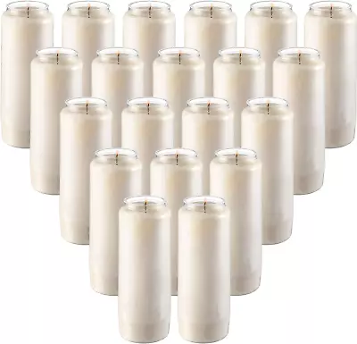 9 Day Prayer Candles 20 Pack - 7” White Memorial Candle For Shiva Religious Ce • $132.86