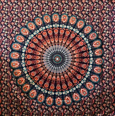 Wall Hanging Tapestry Bedspread Mandala Meditation Hippie Psychedelic Poster • $9.60