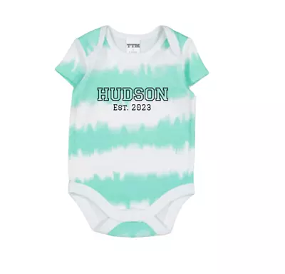 Personalised Baby Bodysuits Tie & Dye Collection 3 Beautiful Colours • $24.99