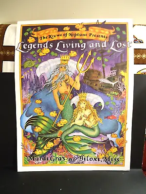 MARDI GRAS 1992 BILOXI Mississippi   Legends Living & Lost  POSTER 16 X 22  • $22.95