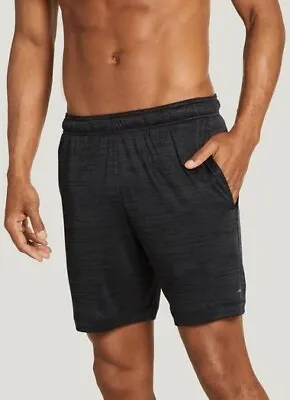 Jockey Performance Space Dye Knit Shorts Black Size L Men's Athleticwear • $9.85