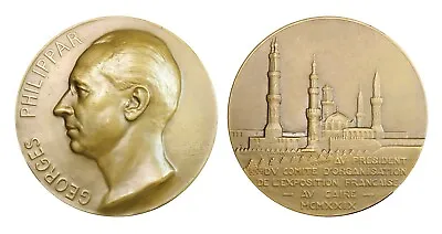 A268 France & Egypt 1929 BR Medal By Maillard Cairo Exhibition G. Philippar • £133.01