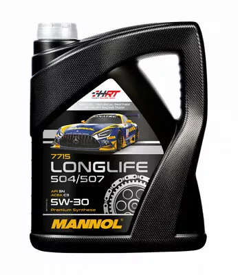 5l Mannol 5w-30 C3 Vw 504 00 / 507 00 Fully Synthetic Engine Oil Longlife 3 • £19.75