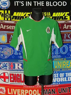 4/5 Mexico Adults L 2003 Home Football Shirt Jersey Trikot Soccer • £71.99