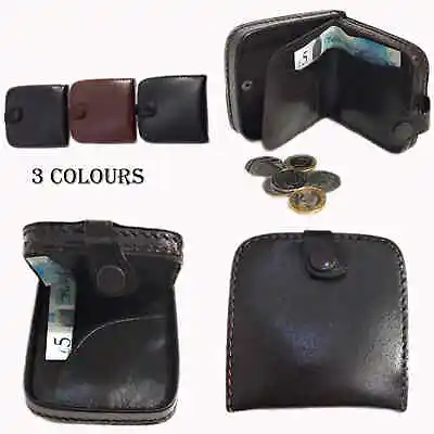 Leather Wallet Coin Tray Large Square Money Men Ladies Holder Purse High Quality • £8.31