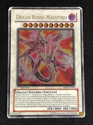 Yugioh Majestic Red Dragon Abpf-en040 1st Ultimate Hp/creases Italian • $12.99