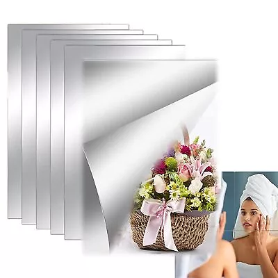 8  X 6  Self Adhesive Acrylic Mirror Sheet 6 Pack Flexible Shatterproof Non G... • $9.31