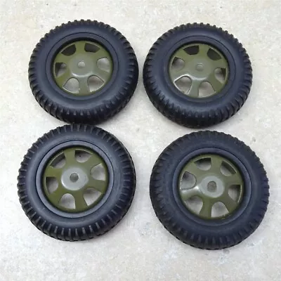 Lot 4 Reproduction Custom Military Style Wheel/Tire 3.5  Diameter Steel/Rubber 4 • $55