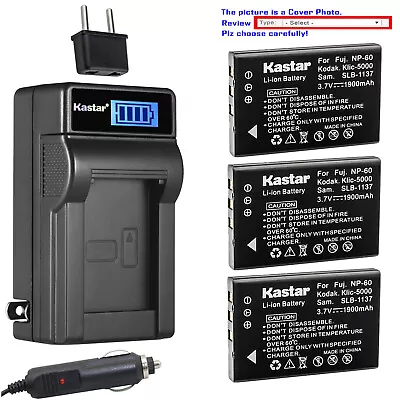 Kastar Battery LCD AC Charger For Universal Remote Control URC MX 880 As NP-60 • $12.99