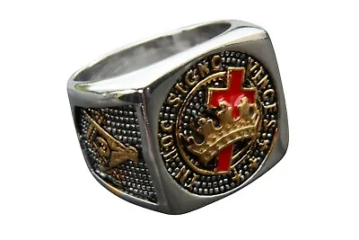£26.92 • Buy Masonic Knight Templar Freemason Crusaders Templar Knights Seal Ring /474