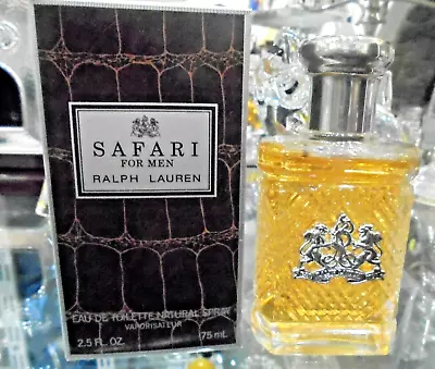 SAFARI For Men RALPH LAUREN 75ML Edt Spray RARE VINTAGE PERFUME Cosmair • £81.92