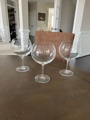 Set Of Three Villeroy & Boch Allegorie 30 Oz Burgundy Wine Glasses Excellent • $24.95