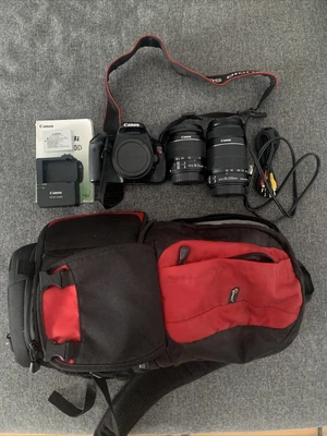 £329.50 • Buy Canon Rebel T3i Complete Set 18-55mm Lens + 55-250mm Lens + Backpack
