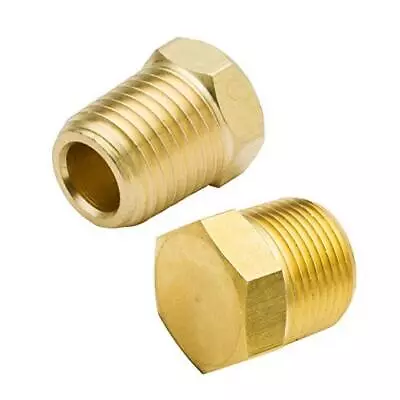  Brass Pipe Fitting Hex Head Plug 1/4  NPT Male 1200psi High Pressure 3152*B • $13.71