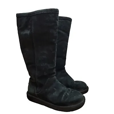 Ugg Australia Greenfield SN 1891 Black Side Zip Womens Size 7 Tall Boots • $39.99