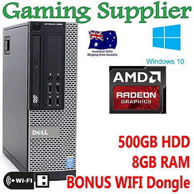 Dell Optiplex 9020 SFF Desktop PC Intel I5 4590 8GB RAM AMD Graphics Win 10 Pro • $188.75