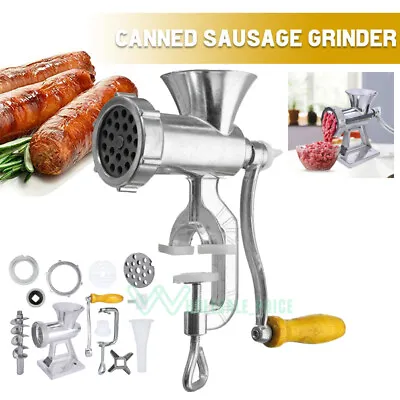 Hand Operated Kitchen Manual Meat Grinder Beef Noodle Mincer Sausages Maker Meat • $29.49