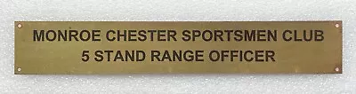 Monroe Chester Sportsmen Gun Archery Club Range Plaque Vintage Brass Sign • $74.99