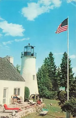 USCG Rogers City MI 1970s OLD Presque Isle Lighthouse & Cottage Jeremiah Moors • $8.99