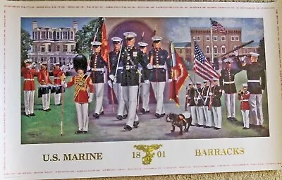 Marine Corps Raytheon Poster  Marine Corps Barracks  20x28 NEW Unsigned • $18