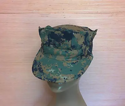 US Marine Corps USMC 8 Point Woodland MARPAT Camo Utility Cover Hat Cap Sz Small • $16.99