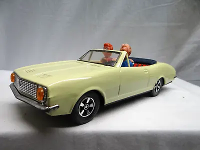 VHTF 11.5” Yellow Chevy Camaro  Convertible Friction Tin Toy Car Gorgo Argentina • $129.99