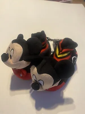 Disney Mickey & Minnie Mouse Plush Kids Slippers Indoor Shoes Sz 9-10 NEW! • $9.95