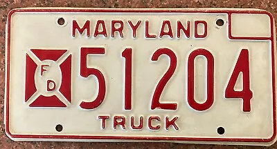 Exp Maryland Personalized Vanity License Plate Md Fire Department Truck Tag Sign • $150