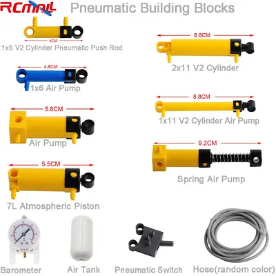 $18.08 • Buy Pneumatic Building Block MOC Parts Barometer Cylinder Air Tank Pump Switch Hose