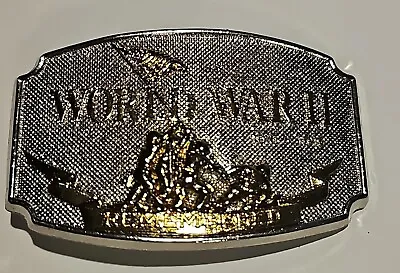 United States Marine Corps World War 2 Commemorative Belt Buckle Near Mint W/COA • $25.50