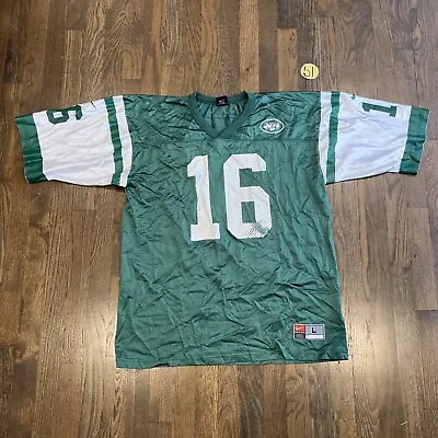 Vinny Testaverde #16 New York Jets 90s Nike Team Green Jersey Size Large • $31.99