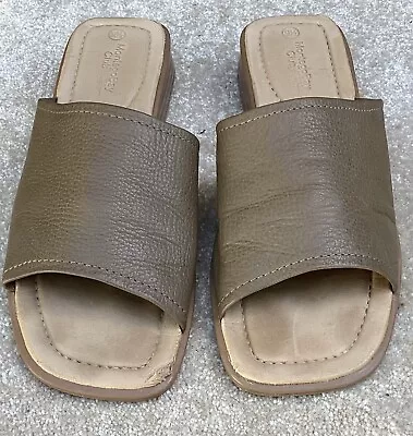 Womens Montego Bay Club Leather Collection Slides Sand Size 9.5 • $9.68