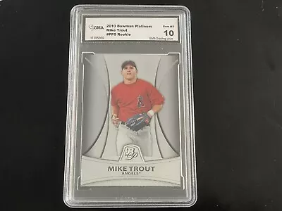 2010 Bowman Platinum Mike Trout RC GMA 10 Platinum Prospects Foil #PP5 GEM MINT • $135